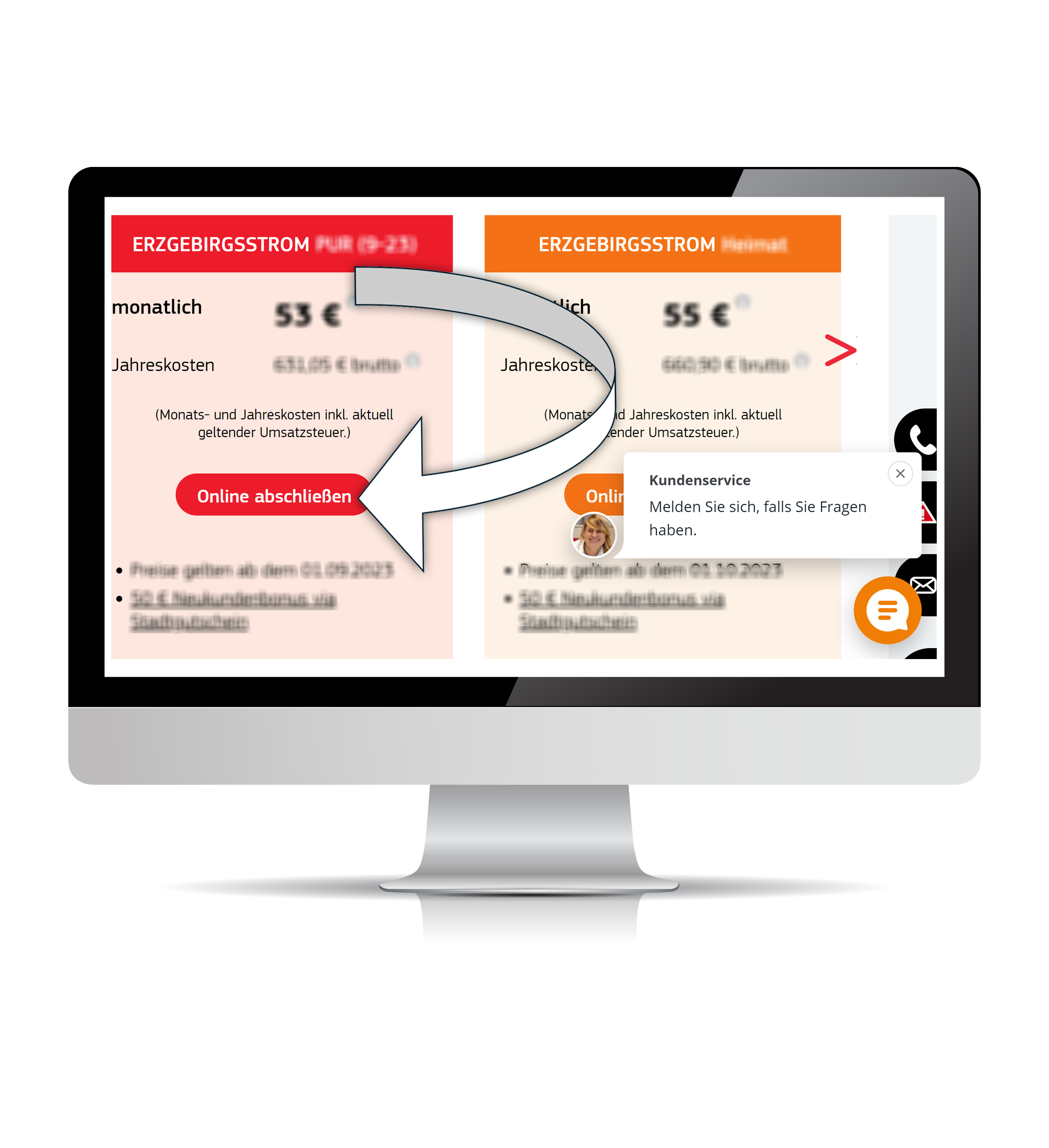 Einfach online abschließen. Vertrauen Sie auf unsere Produkte, die auch Planungssicherheit durch Preisgarantie bieten.